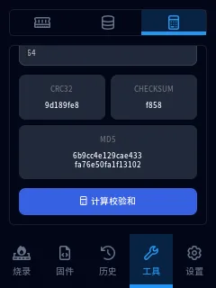 图 12　实机 0x08000000 起 64 字节的校验结果