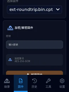 图 7　实机解密入口：选择 CPT 后输入原密钥