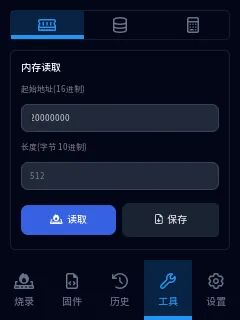图 10　实机输入 0x20000000、512 字节进行保存