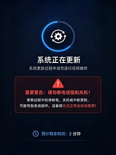图 13　官方系统更新界面（官方示例，不是本台升级实测）